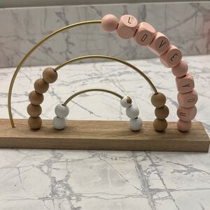 Pink and White Beaded Decorative Arch
